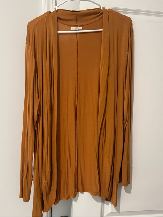 Maurices Sweaters - Maurices Rust Open-Front Draped Cardigan